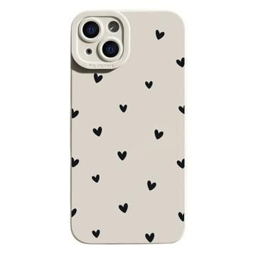 iPhone 13 Hartpatroon Slim TPU Hoesje - Wit / Zwart