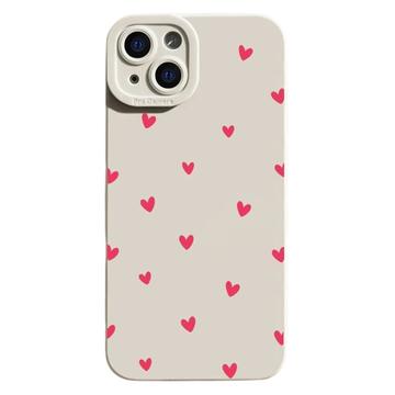 iPhone 13 Hartpatroon Slim TPU Hoesje - Wit / Rood