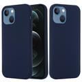 iPhone 13 Liquid Siliconen Hoesje - MagSafe Compatibel - Donkerblauw