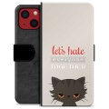 iPhone 13 Mini Premium Portemonnee Hoesje - Angry Cat