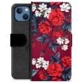 iPhone 13 Premium Wallet Hoesje - Vintage Bloemen