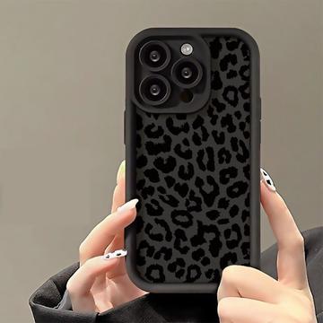 iPhone 13 Pro TPU hoesje met luipaardprint - zwart