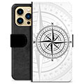 iPhone 13 Pro Max Premium Portemonnee Hoesje - Kompas