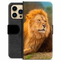 iPhone 13 Pro Max Premium Wallet Hoesje - Leeuw
