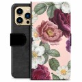 iPhone 13 Pro Max Premium Wallet Case - Romantische Bloemen