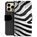 iPhone 13 Pro Max Premium Wallet Hoesje - Zebra