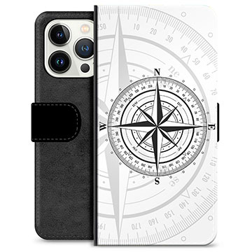 iPhone 13 Pro Premium Portemonnee Hoesje - Kompas