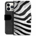 iPhone 13 Pro Premium Portemonnee Hoesje - Zebra