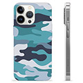 iPhone 13 Pro TPU Hoesje - Blauw Camouflage