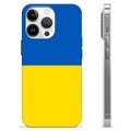 iPhone 13 Pro TPU Hoesje Oekraïense Vlag - Geel en Lichtblauw