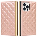 iPhone 13 Pro Wallet Case met Make-upspiegel - Rose Gold