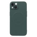 iPhone 13 Siliconenhoes met camerabeveiliging - MagSafe compatibel - Groen
