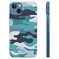 iPhone 13 TPU Case - Blauwe Camouflage