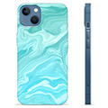 iPhone 13 TPU-hoesje - blauw marmer
