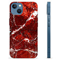 iPhone 13 TPU-hoesje - rood marmer