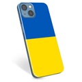 iPhone 13 TPU Hoesje Oekraïense Vlag - Geel en Lichtblauw