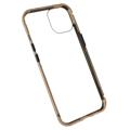 iPhone 14 Magnetisch Hoesje met Gehard Glas - Goud