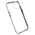 iPhone 14 Magnetisch Hoesje met Gehard Glas - Zilver
