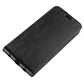 iPhone 14 Max Verticale Flip Case met Kaartsleuf - Zwart