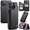iPhone 14 Plus Caseme C22 Hoesje RFID-kaart portemonnee - Zwart