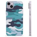 iPhone 14 Plus TPU Case - Blauwe Camouflage