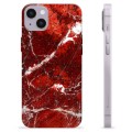 iPhone 14 Plus TPU Case - Rode Marmer