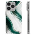 iPhone 14 Pro TPU-hoesje - Smaragd Marmer