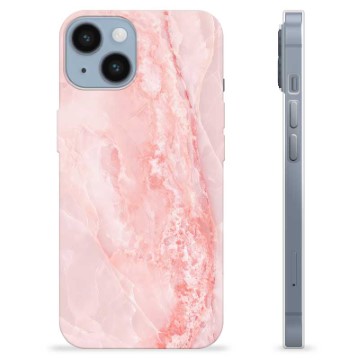 iPhone 14 TPU-hoesje - Roze Marmer