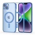 iPhone 14 Tech-Protect MagShine hoesje - MagSafe compatibel - Blauw / Helder