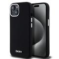 iPhone 15 DKNY Liquid Silicone Metal Logo Case - Magsafe Compatibel