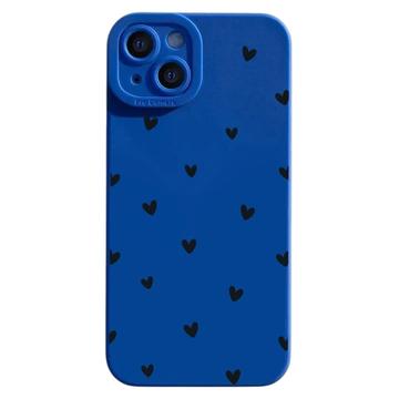 iPhone 15 Hartpatroon Slim TPU Hoesje - Blauw / Zwart