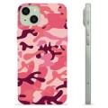 iPhone 15 Plus TPU Case - Roze Camouflage