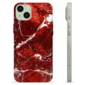 iPhone 15 Plus TPU Case - Rode Marmer