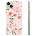 iPhone 15 Plus TPU-hoesje - Aquarel Bloemen