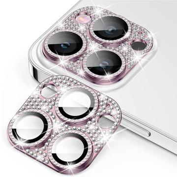 iPhone 15 Pro/15 Pro Max Hat Prince Glitter Camera Lens Beschermer - Roze