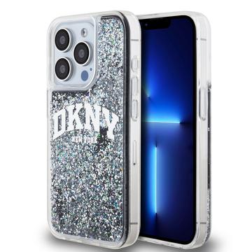 iPhone 15 Pro DKNY Liquid Glitter Arch Logo Case - Zwart