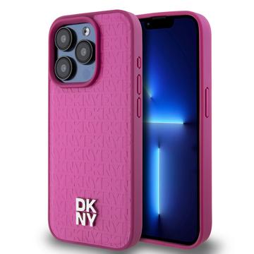 iPhone 15 Pro DKNY Repeat Pattern Stack Logo Case - MagSafe compatibel