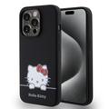iPhone 15 Pro Hello Kitty Daydreaming Liquid Siliconen Hoesje - Zwart