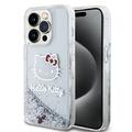 iPhone 15 Pro Hello Kitty Vloeibare Glitter Charms Hoesje - Doorzichtig