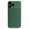 iPhone 15 Pro Liquid Silicone Case met glasbescherming - Groen