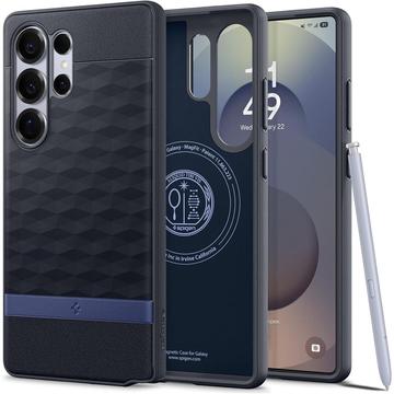 Samsung Galaxy S25 Ultra Spigen Parallax Mag Hybride Hoesje - Marineblauw violet