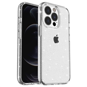 iPhone 15 Pro Max Stijlvolle Glitter Series Hybrid Case - Wit