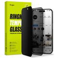 iPhone 15 Pro Ringke TG Privacy Gehard Glas Screen Protector - Zwarte Rand