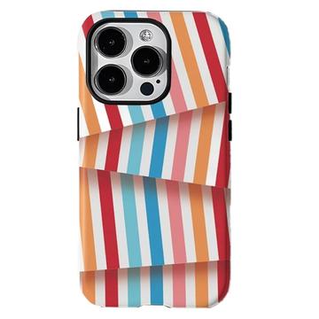 iPhone 15 Pro Stripes afneembare 2-in-1 hybride hoes