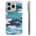 iPhone 15 Pro TPU-hoesje - Blauwe Camouflage