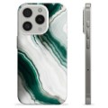 iPhone 15 Pro TPU-hoesje - Smaragd Marmer