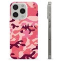 iPhone 15 Pro TPU-hoesje - Roze Camouflage