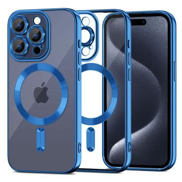 iPhone 15 Pro Tech-Protect MagShine hoesje - MagSafe compatibel - helder/donkerblauw