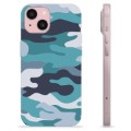iPhone 15 TPU-hoesje - Blauwe Camouflage