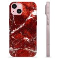 iPhone 15 TPU-hoesje - Rode Marmer